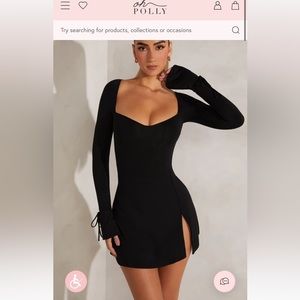 Oh Polly mini black dress amryn